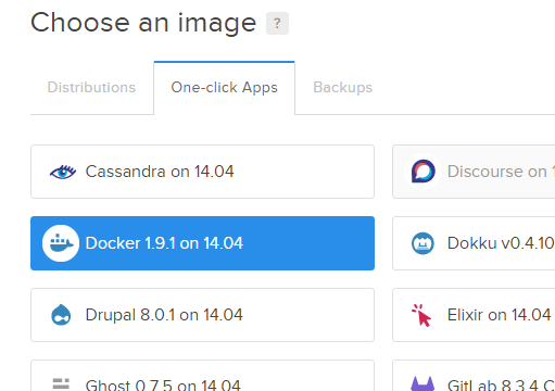 Creating a docker host on DigitalOcean is fast and easy
